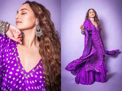 Sonakshi Sinha's flowy purple kaftan deserves a place in your summer wardrobe