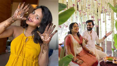 Amala Paul gets a beautiful mehendi for her baby shower