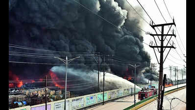 Massive fire at storage unit of CG power distribution co