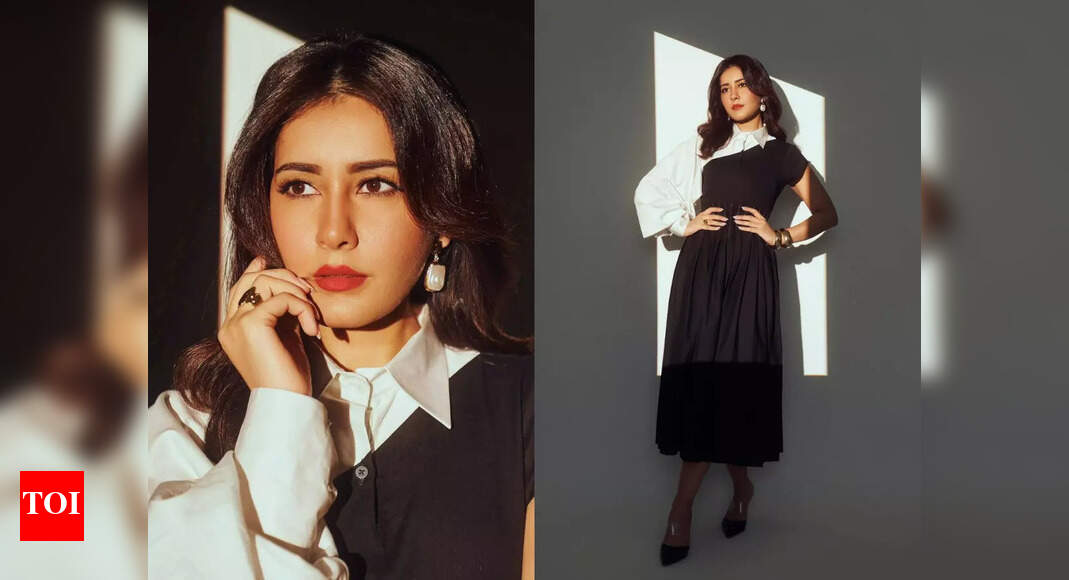 Raashi Khanna stuns in a Kimono-style dress - Vimarsana News