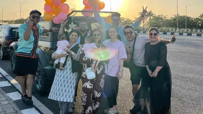Rubina Dilaik and her twin daughters gets a grand welcome by her maternal family in Punjab; says 'What a warm #welcome for Edhaa and Jeeva'