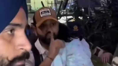 Watch: Rohit Sharma on 'daddy duty', asks crowd to stay quiet while his daughter sleeps