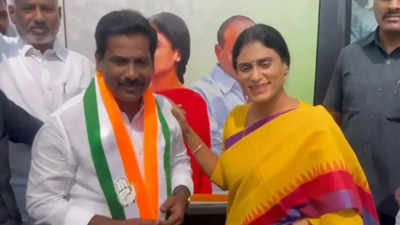 YSRCP's Puthalapattu legislator MS Babu joins Congress after meeting YS Sharmila at Kadapa