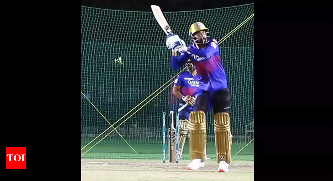 Watch: ’16 ki average hai, dekhte hain’ – ‘Miyan’ Mohammed Siraj nails it in RCB batting practice | Cricket News – Times of India