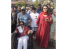 Kajol visits Dakshineswar Kali Temple with mom Tanuja and son Yug