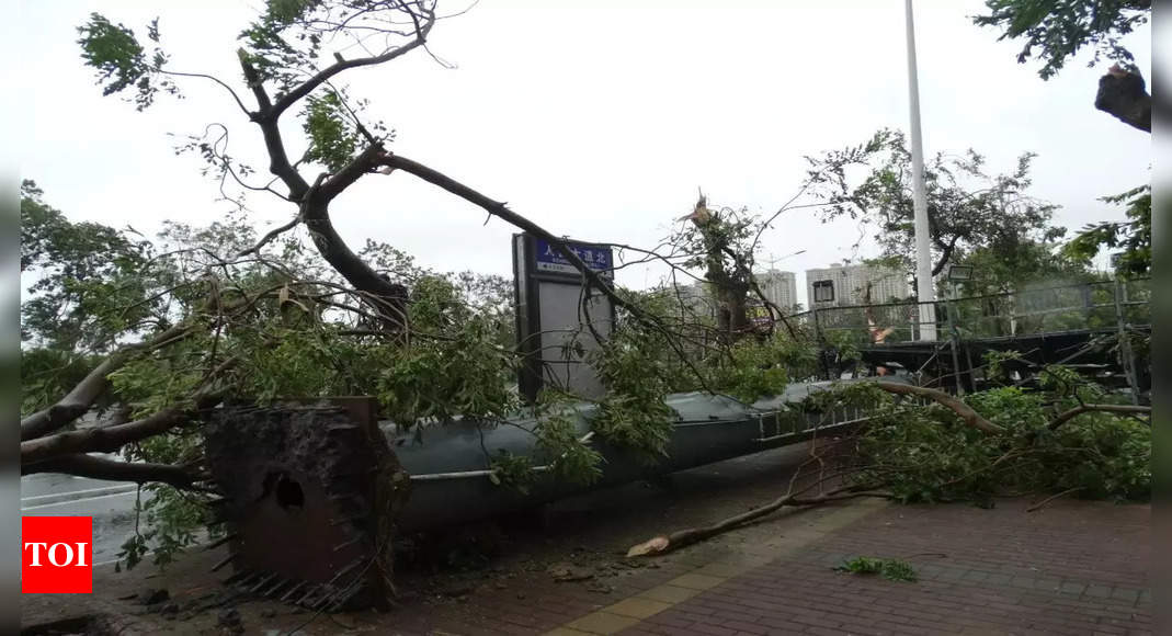 Three ‘sucked out’ of apartments as typhoon-like winds ravage southern China – Times of India