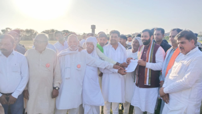 Haryana CM Nayab Singh Saini meets protesting farmers in Jind