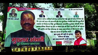 ‘Mourn Mukhtar, don’t celebrate Eid’, says hoarding outside SP headquarters in Lucknow