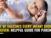 List of vaccines every infant should be given: Helpful guide for parents