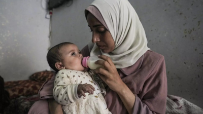 These Palestinian mothers in Gaza gave birth October 7. Their babies have known only war