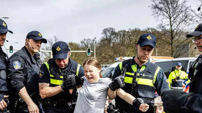 Climate activist Greta Thunberg detained twice at demonstration in the Netherlands