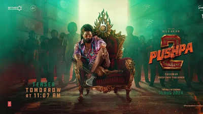 Allu Arjun shares a massy poster of Pushpa Raj ahead of the teaser release of 'Pushpa: The Rule' - See inside