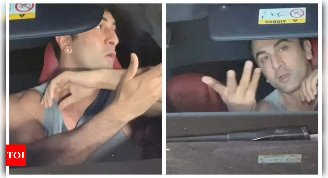 Ranbir Kapoor ANNOYED after paparazzi and fans run in front of his car for pics; asks ‘Kya kar rahe ho?’ |