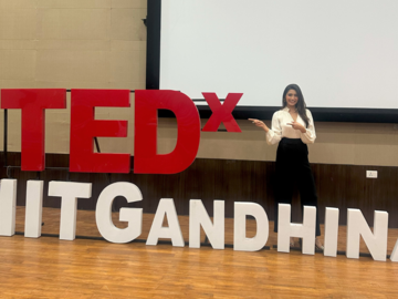 Shreya Poonja delivers Ted Talk at TEDx IIT Gandhinagar