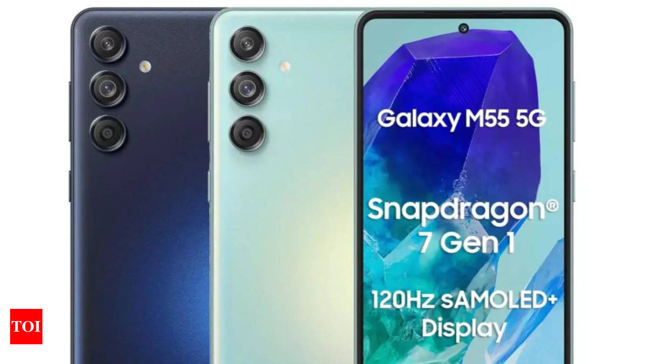 Samsung Galaxy M55 with 50MP front camera, Snapdragon 7 Gen 1 chipset  launched: Price, offers and more - Times of India