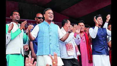 Sarma heaps praise on Modi at poll rally, says PM’s efforts put Assam on global map