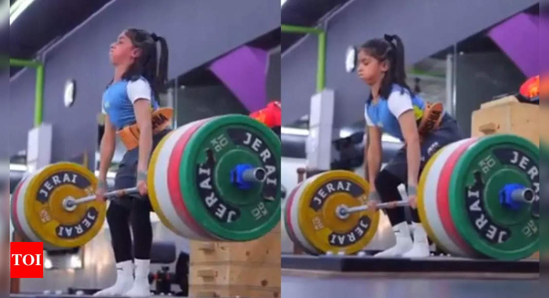 Believe it or not: 9-year-old Haryana girl deadlifts 75kg like a pro ...