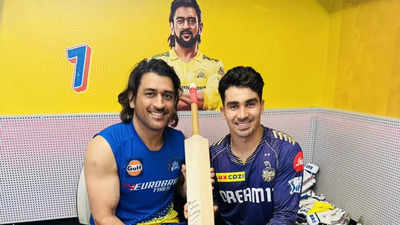 MS Dhoni's special gift and words of wisdom for KKR's Rahmanullah Gurbaz