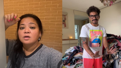 Bharti Singh gets hubby Haarsh Limbachiyaa to clean his wardrobe; reveals Golla often ignores her