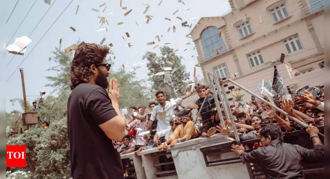 Glimpses of fans throwing cash at Allu Arjun on his 42nd birthday go viral on the internet | Telugu Movie News - Vimarsana News
