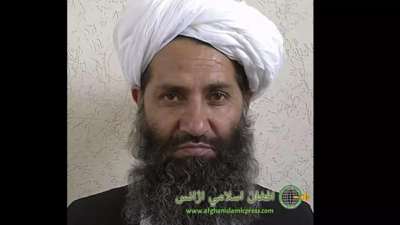 Taliban supreme leader makes rare public appearance on Eid