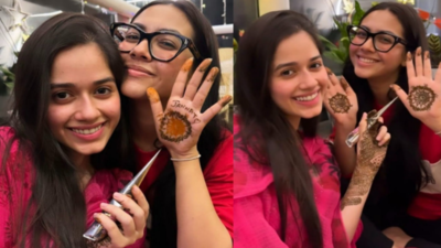 Reem Shaikh and Jannat Zubair prep up for Eid by applying mehndi on each other's hands; check pictures