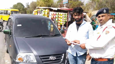 Haryana police successfully campaigns against black film on vehicles