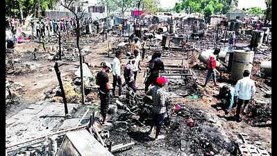 40 huts gutted in fire at a slum in Mohali