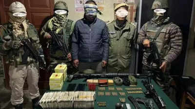 Assam Rifles seized Rs 13 lakh, arms and ammunition in Manipur; 1 held