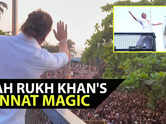 Shah Rukh Khan's Eid charm: Megastar blows kisses at fans, recreates signature pose from Mannat