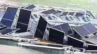 Storm damages world's biggest floating solar plant in Madhya Pradesh