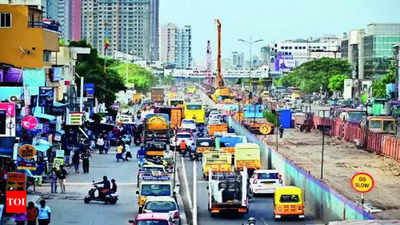 Traffic diversions on EVK Sampath Road for sewage drain work