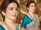 Nita Ambani looks breathtaking in a Bhagalpuri sujani sari