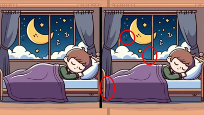 Optical Illusion: Only sharpest eyes can spot the 3 differences in this sleeping boy image