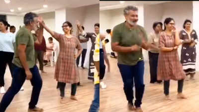 BTS video of SS Rajamouli and wife Rama Rajamouli rehearsing to AR Rahman's 'Andamaina Prema Rani' goes viral - WATCH