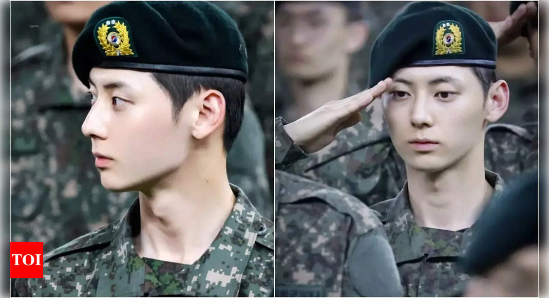 'My Lovely Liar' Actor Hwang Min Hyun Is a Handsome and Confident Soldier in Military Graduation Ceremony Photos