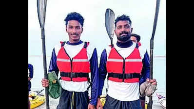 Kayakers from Puttur participate in Lankan race