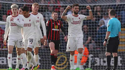 Premier League: Bruno Fernandes rescues Manchester United in 2-2 draw against Bournemouth