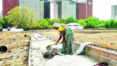Green facelift of Palika Bazar terrace to finish next month