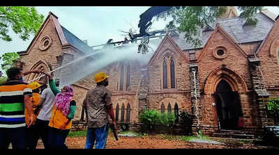 Blaze leaves Ajmer church in ruins