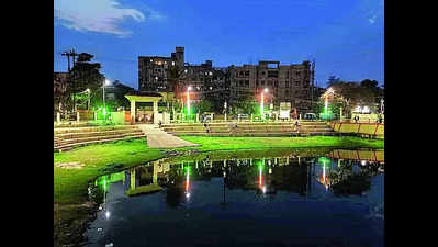 RMC installs lights at ponds for Chaiti Chhath festivities