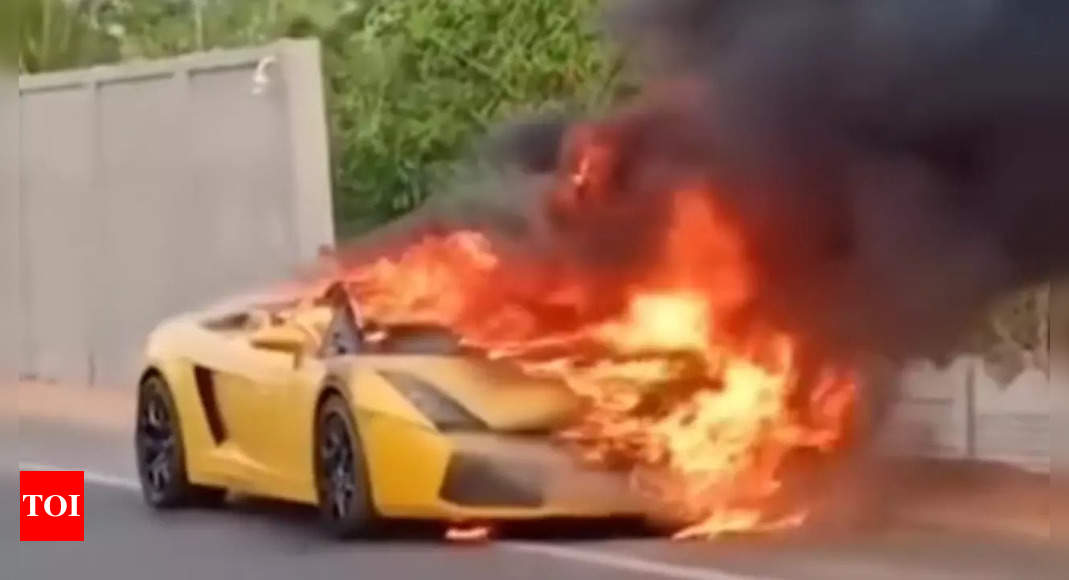 Lamborghini Gallardo burnt to ashes in Hyderabad: Here's why