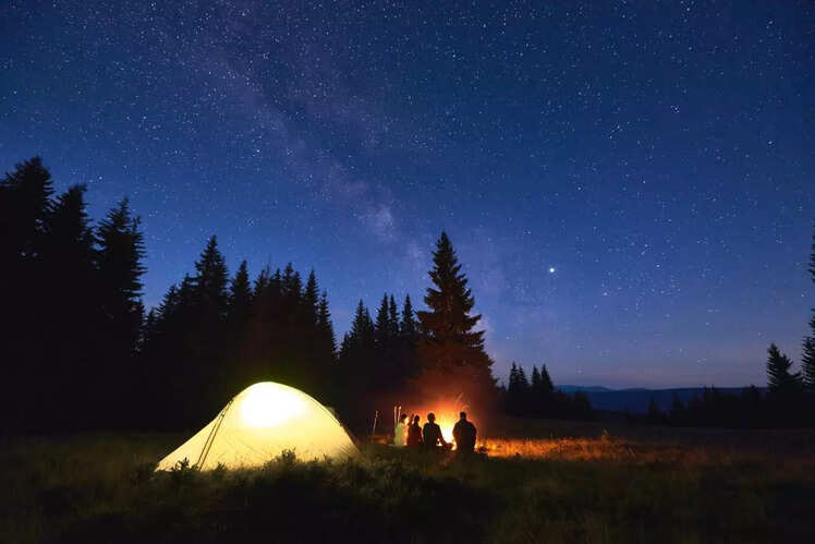 Camping under the stars