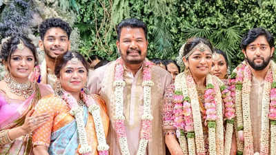 Director Shankar's daughter Aishwarya marries Tarun Karthikeyan; Rajinikanth, Kamal Haasan, Suriya, and Vikram attend the wedding