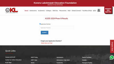 KLEEE 2024 Phase 3 Result Out: KL University Begins Counselling Process