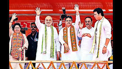 98k-crore spending, 10k surrenders: Shah lists government feats in Tripura East