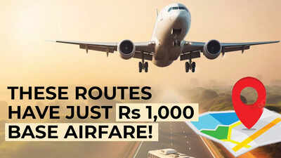 These routes in India have base airfares of less than Rs 1,000! One route has a base fare of Rs 150 - check list