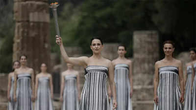 Paris Olympics torch lit in ancient Olympia