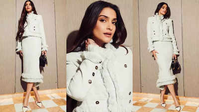 Sonam Kapoor stuns in an all white outfit by Chinese designer