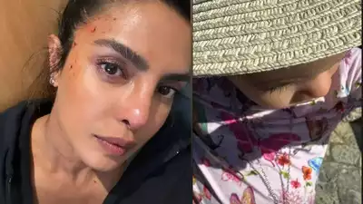 Priyanka Chopra drops a blood-clad photo from the sets of 'Heads Of State', while Malti Marie enjoys a sunny day out - PICS inside